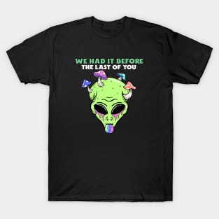 The last of us all - Mushroom Infected Green Alien T-Shirt